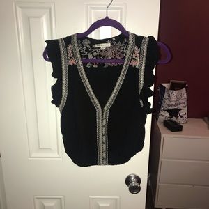 American Eagle Button-Up Crop Top